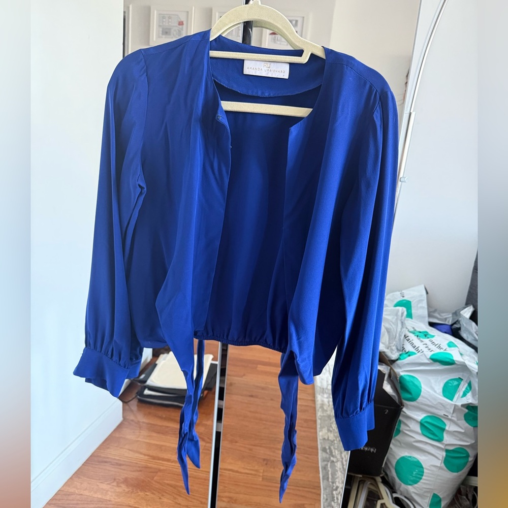 Amanda Uprichard Blue Blouse